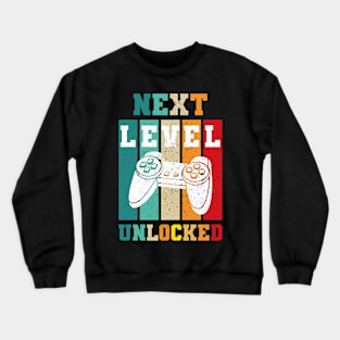 next level unlocked for Gamer Pc Consoles Crewneck Sweatshirt